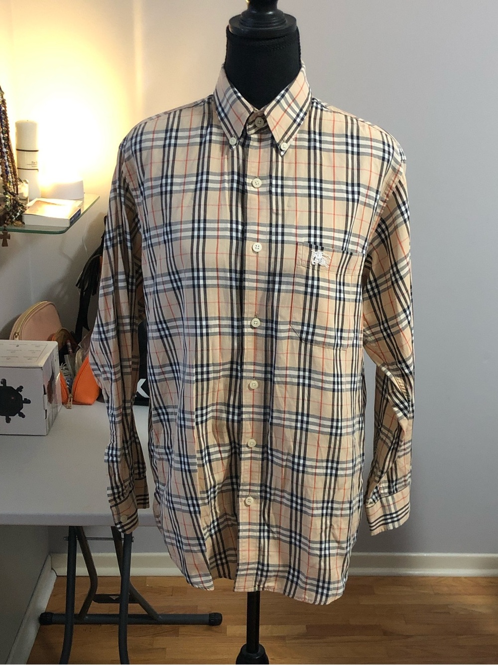 Authentic Vintage Burberry Longsleeve Plaid Shirt.